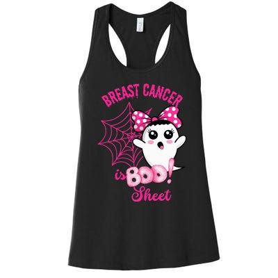 Breast Cancer Awareness Conquering The Boo Sheet Cancer Women's Racerback Tank