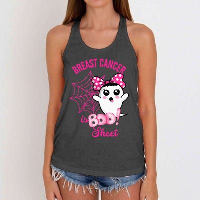 Breast Cancer Awareness Conquering The Boo Sheet Cancer Women's Knotted Racerback Tank