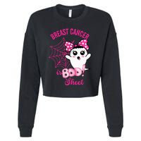 Breast Cancer Awareness Conquering The Boo Sheet Cancer Cropped Pullover Crew