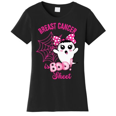 Breast Cancer Awareness Conquering The Boo Sheet Cancer Women's T-Shirt