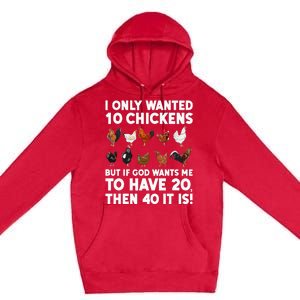 Best Chicken Art For Poultry Themed Chicken Premium Pullover Hoodie