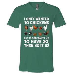 Best Chicken Art For Poultry Themed Chicken V-Neck T-Shirt