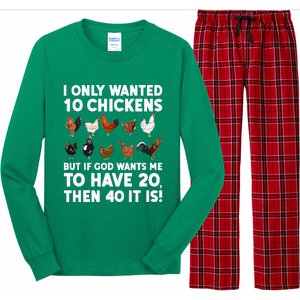 Best Chicken Art For Poultry Themed Chicken Long Sleeve Pajama Set