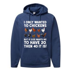 Best Chicken Art For Poultry Themed Chicken Performance Fleece Hoodie