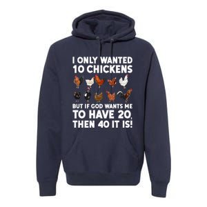 Best Chicken Art For Poultry Themed Chicken Premium Hoodie