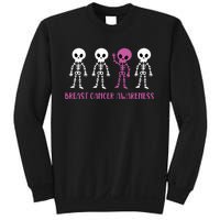 Breast Cancer Awareness Spooky Skeleton Cancer Awareness Sweatshirt