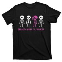 Breast Cancer Awareness Spooky Skeleton Cancer Awareness T-Shirt