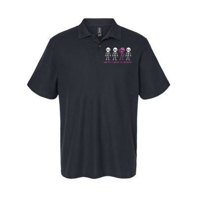 Breast Cancer Awareness Spooky Skeleton Cancer Awareness Softstyle Adult Sport Polo