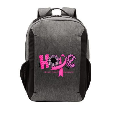 Breast Cancer Awareness Hope Ribbon Leopard Sunflower Vector Backpack