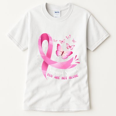 Breast Cancer Awareness Pink Ribbon Butterfly Tall T-Shirt