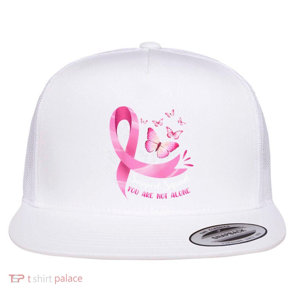 Breast Cancer Awareness Pink Ribbon Butterfly Flatbill Hat