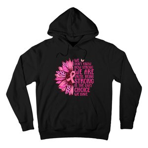 Breast Cancer Awareness Survivor In October We Wear Pink Sunflower Hoodie