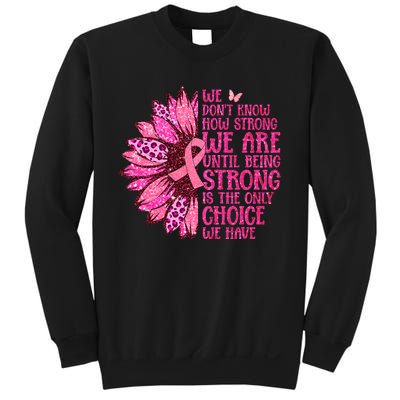 Breast Cancer Awareness Survivor In October We Wear Pink Sunflower Sweatshirt