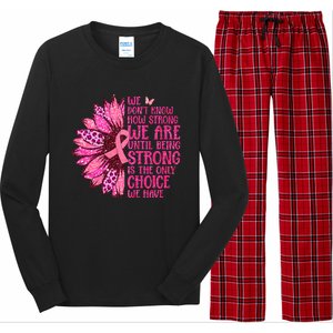 Breast Cancer Awareness Survivor In October We Wear Pink Sunflower Long Sleeve Pajama Set