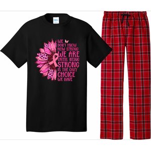 Breast Cancer Awareness Survivor In October We Wear Pink Sunflower Pajama Set