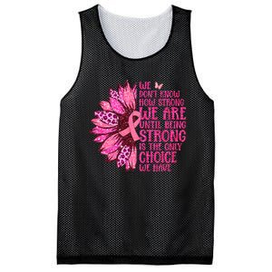 Breast Cancer Awareness Survivor In October We Wear Pink Sunflower Mesh Reversible Basketball Jersey Tank