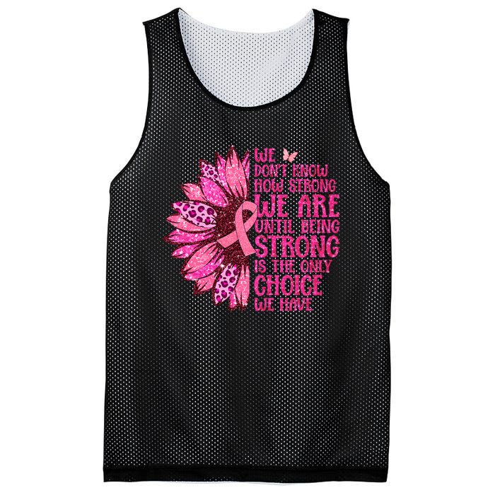 Breast Cancer Awareness Survivor In October We Wear Pink Sunflower Mesh Reversible Basketball Jersey Tank