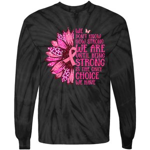 Breast Cancer Awareness Survivor In October We Wear Pink Sunflower Tie-Dye Long Sleeve Shirt