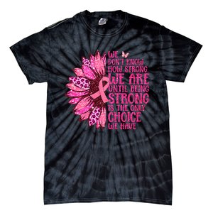 Breast Cancer Awareness Survivor In October We Wear Pink Sunflower Tie-Dye T-Shirt