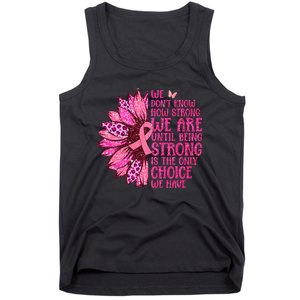 Breast Cancer Awareness Survivor In October We Wear Pink Sunflower Tank Top