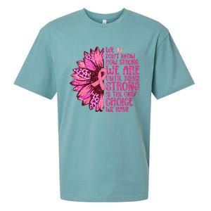 Breast Cancer Awareness Survivor In October We Wear Pink Sunflower Sueded Cloud Jersey T-Shirt