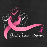 Breast Cancer Awareness Strong Fists Pink Ribbon 7 Panel Mesh Trucker Snapback Hat