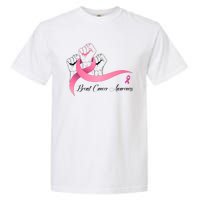 Breast Cancer Awareness Strong Fists Pink Ribbon Garment-Dyed Heavyweight T-Shirt