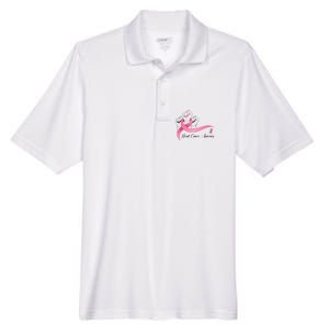 Breast Cancer Awareness Strong Fists Pink Ribbon Men's Origin Performance Pique Polo