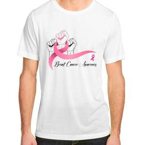 Breast Cancer Awareness Strong Fists Pink Ribbon Adult ChromaSoft Performance T-Shirt