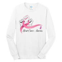 Breast Cancer Awareness Strong Fists Pink Ribbon Tall Long Sleeve T-Shirt