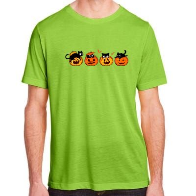 Black Cat And Pumpkin For Printing Cute Halloween Pumpkin Gift Adult ChromaSoft Performance T-Shirt