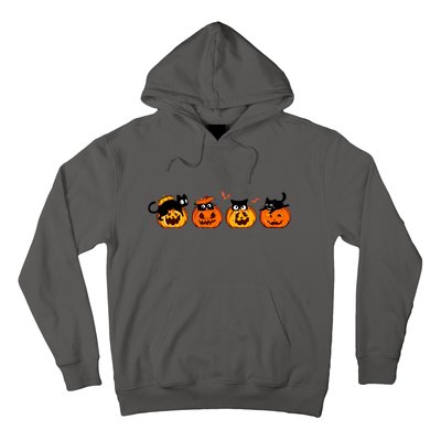 Black Cat And Pumpkin For Printing Cute Halloween Pumpkin Gift Hoodie