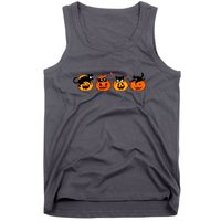 Black Cat And Pumpkin For Printing Cute Halloween Pumpkin Gift Tank Top