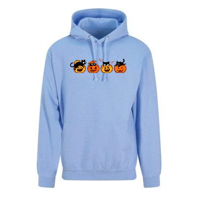 Black Cat And Pumpkin For Printing Cute Halloween Pumpkin Gift Unisex Surf Hoodie