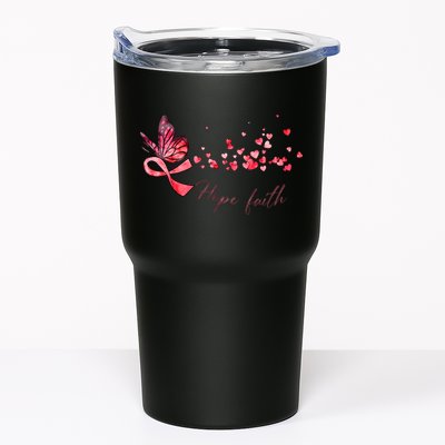 Breast Cancer Awareness Butterfly Pink Ribbon Hope Faith Tumbler