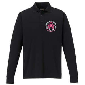 Breast Cancer Awareness Hope Support Love Cure Courage Care Performance Long Sleeve Polo