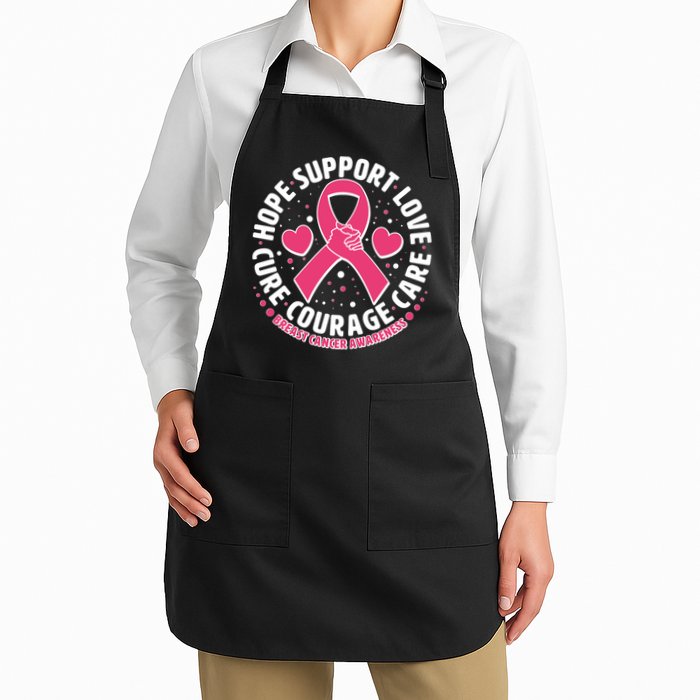 Breast Cancer Awareness Hope Support Love Cure Courage Care Apron