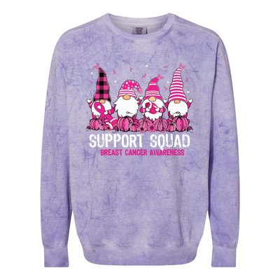 Breast Cancer Awareness Shirts For Gnomes Support Squad Colorblast Crewneck Sweatshirt