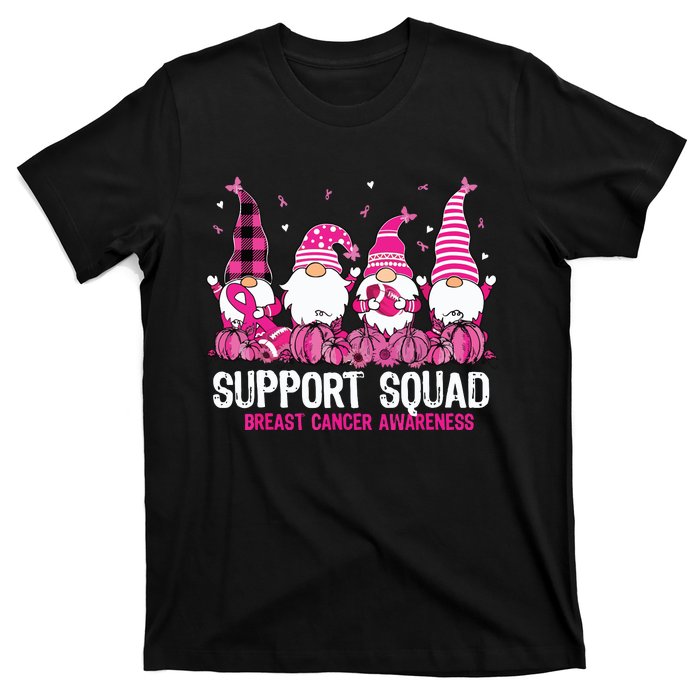 Breast Cancer Awareness Shirts For Gnomes Support Squad T-Shirt