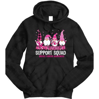 Breast Cancer Awareness Shirts For Gnomes Support Squad Tie Dye Hoodie