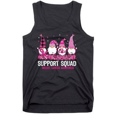 Breast Cancer Awareness Shirts For Gnomes Support Squad Tank Top