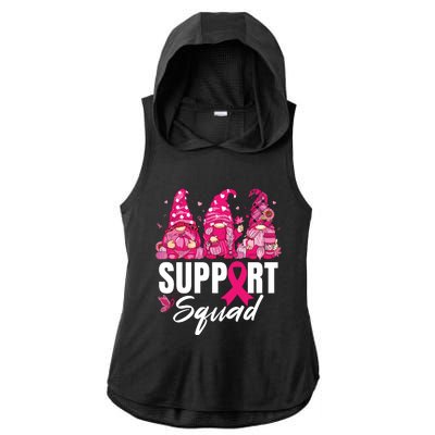 Breast Cancer Awareness Shirts For Gnomes Support Squad Ladies PosiCharge Tri-Blend Wicking Draft Hoodie Tank