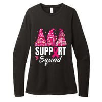 Breast Cancer Awareness Shirts For Gnomes Support Squad Womens CVC Long Sleeve Shirt