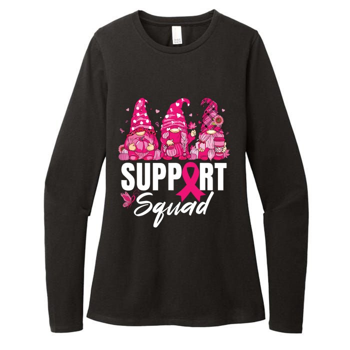 Breast Cancer Awareness Shirts For Gnomes Support Squad Womens CVC Long Sleeve Shirt