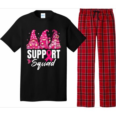 Breast Cancer Awareness Shirts For Gnomes Support Squad Pajama Set