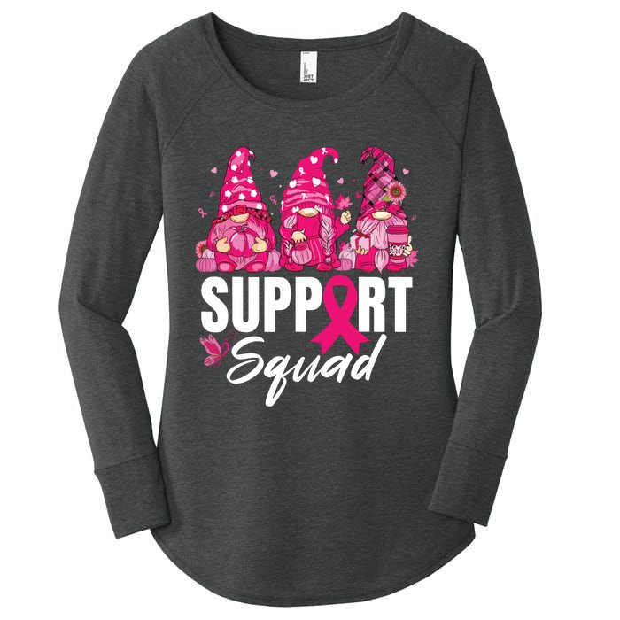 Breast Cancer Awareness Shirts For Gnomes Support Squad Women's Perfect Tri Tunic Long Sleeve Shirt