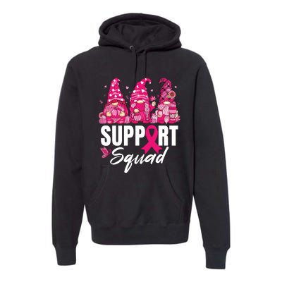 Breast Cancer Awareness Shirts For Gnomes Support Squad Premium Hoodie