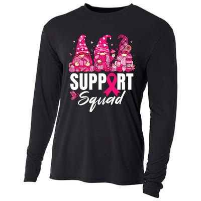 Breast Cancer Awareness Shirts For Gnomes Support Squad Cooling Performance Long Sleeve Crew