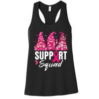 Breast Cancer Awareness Shirts For Gnomes Support Squad Women's Racerback Tank