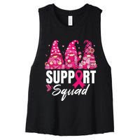 Breast Cancer Awareness Shirts For Gnomes Support Squad Women's Racerback Cropped Tank